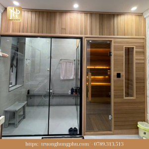 Thiết kế và thi công kết hợp phòng xông khô và xông ướt cao cấp trọn gói